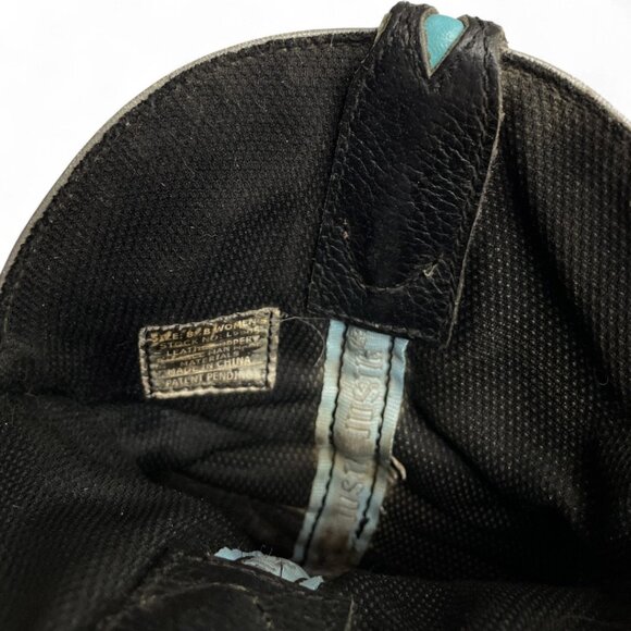 Justin Leather Turquoise Black Roper Western Cowgirl Cowboy Boots Women's 8.5 B - Picture 10 of 13